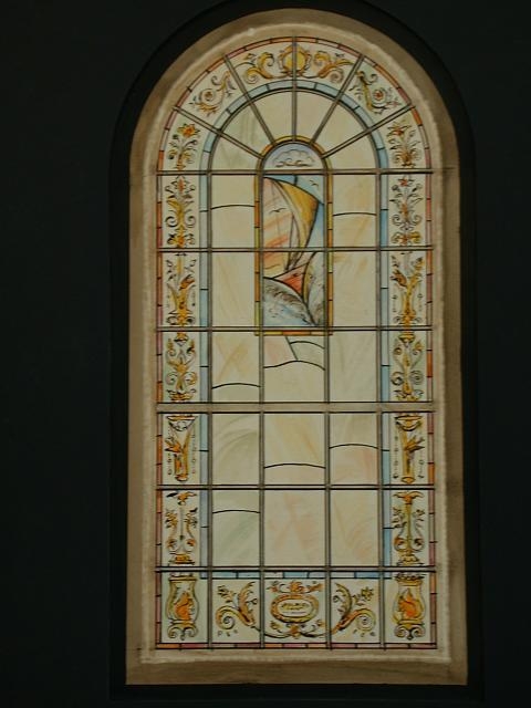 [Design drawing for stained glass memorial window for...
