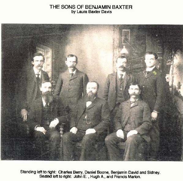Sons of Benjamin & Mary Martin Baxter