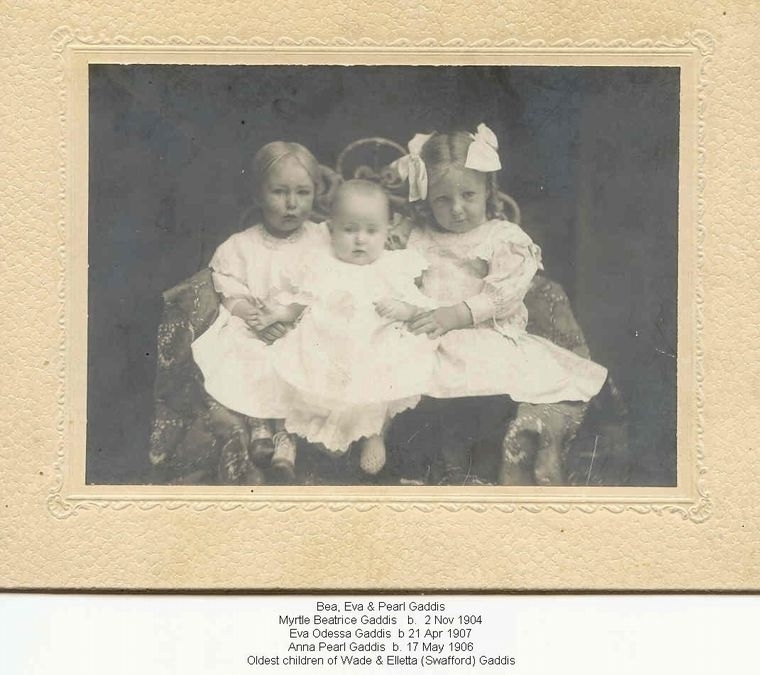 Three oldest Gaddis Girls