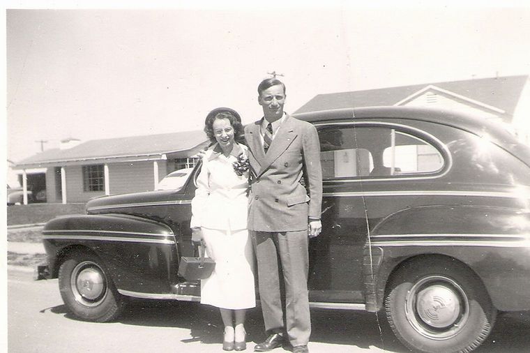1940's Car, My Mom, and My Uncle Alton Seitz