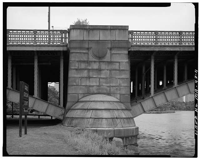 4. Detail of bridge abutment - Longfellow Bridge,...