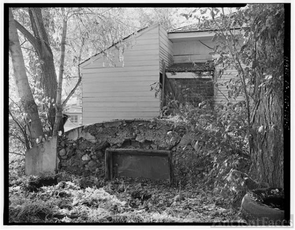 5. VIEW OF THE CONCRETE CELLAR STRUCTURE ATTACHED TO THE...