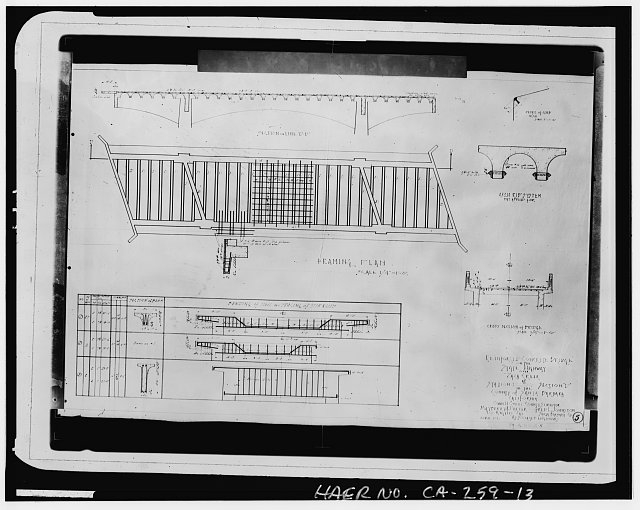 13. Sheet#3, framing plan. - Zaca Creek Bridge No. 2,...