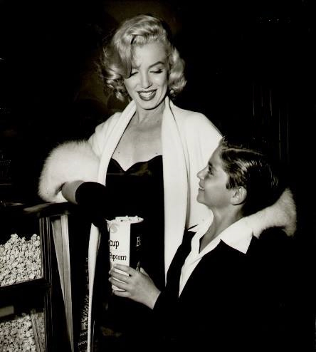 Tommy Rettig and Marilyn Monroe