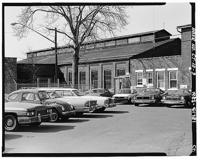 3. View looking west showing side of trolley barn. -...