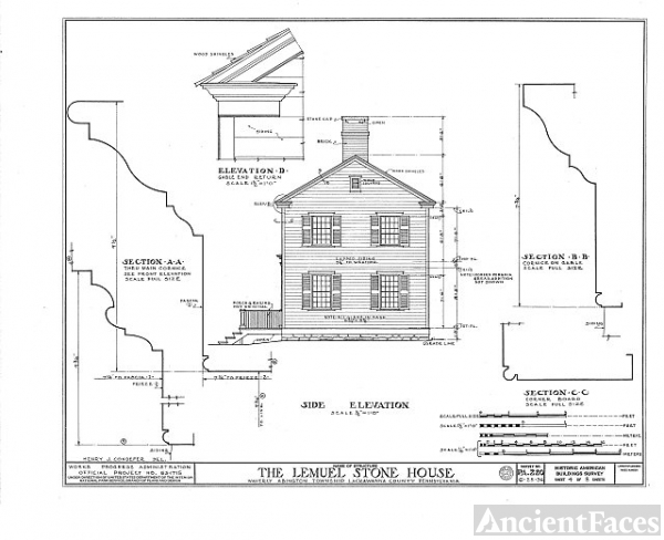 Habs Pa,35-wav,2- (sheet 4 Of 8) - Lemuel Stone House,