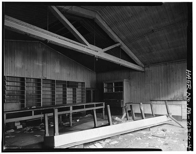 Building G interior, second floor oblique looking...