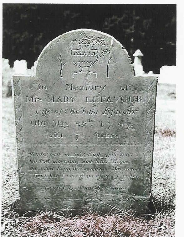 The Tombstone of Mary (Cooke) Lefavour