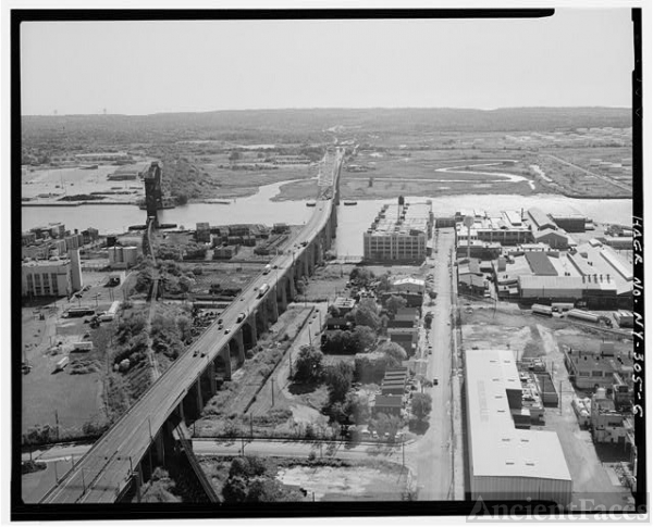 JERSEY APPROACH VIADUCT LOOKING EAST, NOTE VERRAZANO...