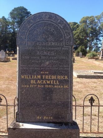 William Frederick Blackwell Gravestone 