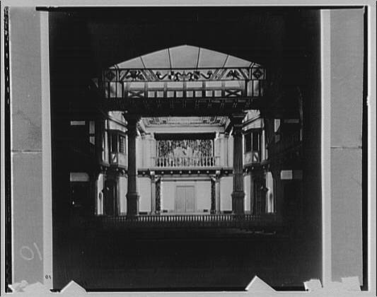 Folger Library interiors. Theater at Folger Library from...