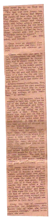 News Interview of Sarah Elizabeth (Carroll) Brown, P. III