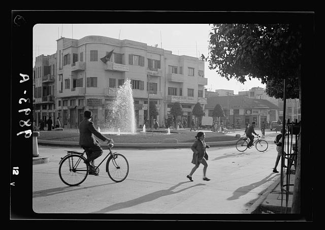 Tel-Aviv Harbour. Tel-Aviv "Colony Circle" on main...