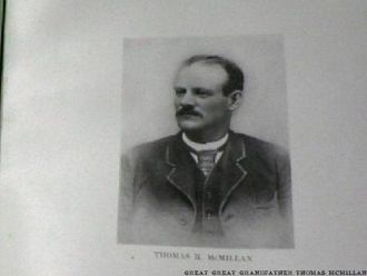 Great Great Grandfather Thomas McMillan, Pic taken out of a book from a church in Bridgeville, Pennsylvania