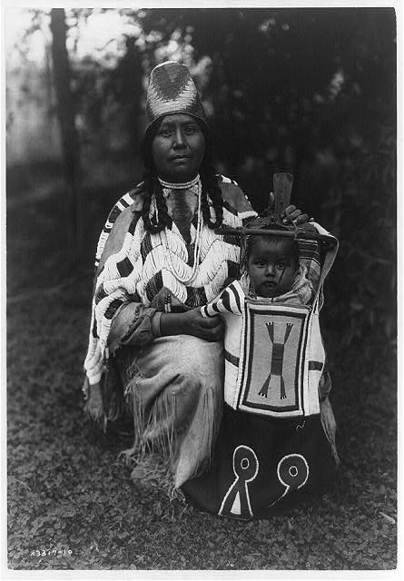 Cayuse mother and child
