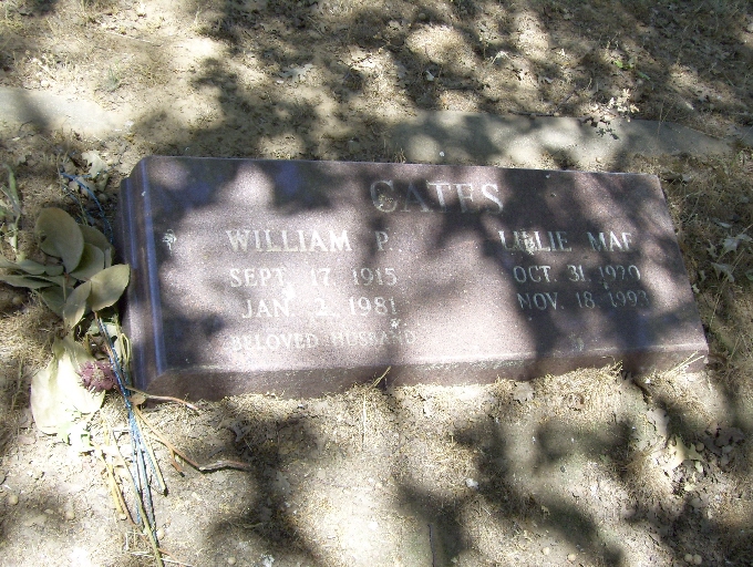 Lillie Mae Yeates Cates Headstone