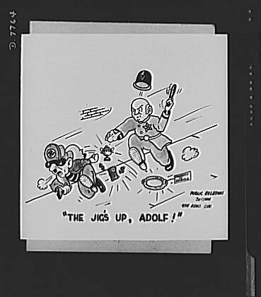 Cartoon by Miyamoto, U.S. Army. Shown here is one of the...