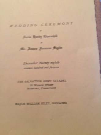 Inside of Wedding Program