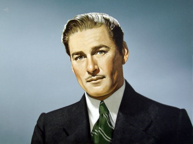 Errol Flynn in a portrait by Arthur K. Miller.