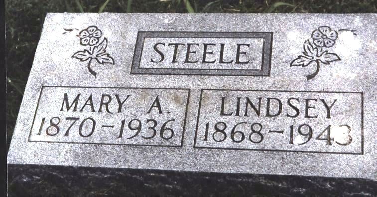 Tombstone: Steele, Lindsey and Mary A.