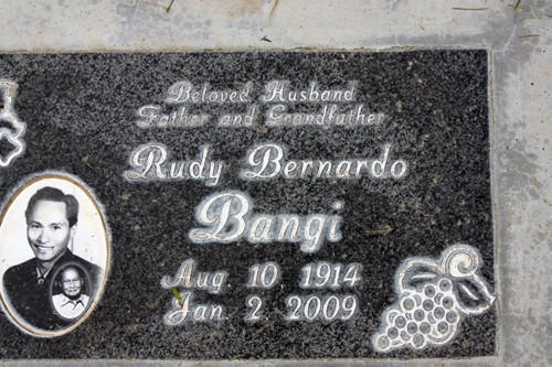 Rudy Bernardo Bangi gravesite