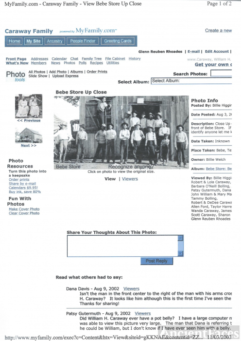 The old BeBe, Texas Store