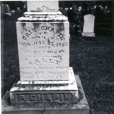 Orrin Chapin & sister Sally Chapin gravestone