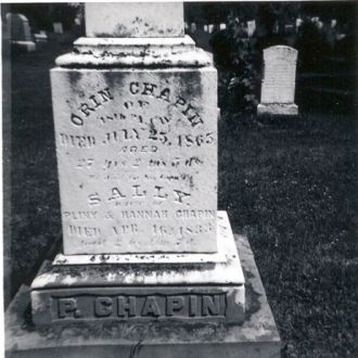 Orrin Chapin & sister Sally Chapin gravestone