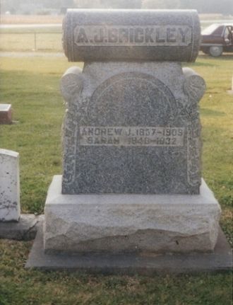 Andrew Brickley & Sarah Wet gravestone