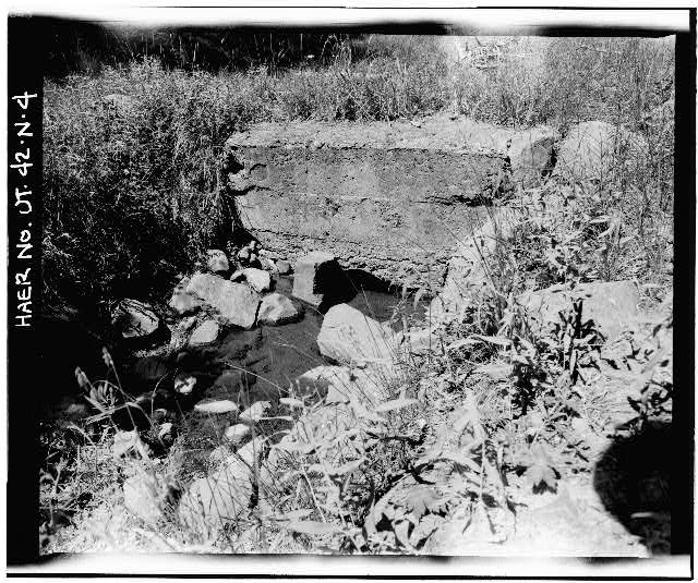 4. VIEW SHOWING DOWNSTREAM OUTLET PIPE AND CONCRETE...