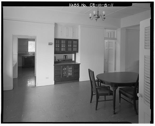 Interior view of dining area showing china dresser, and...