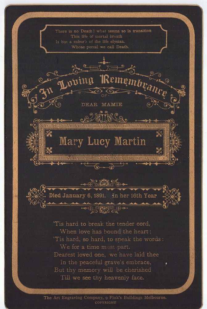 Mary Lucy Martin Memorial