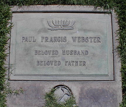 Paul Francis Webster gravesite