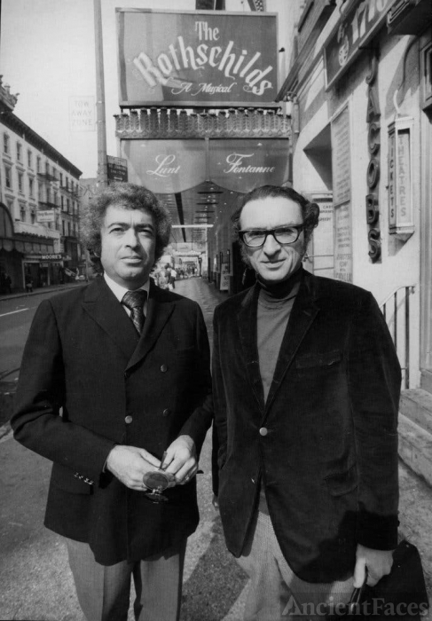 Jerry Bock on left and Sheldon Harnick on right