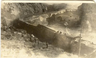 Wreck of H-2 Inf. Troop Train