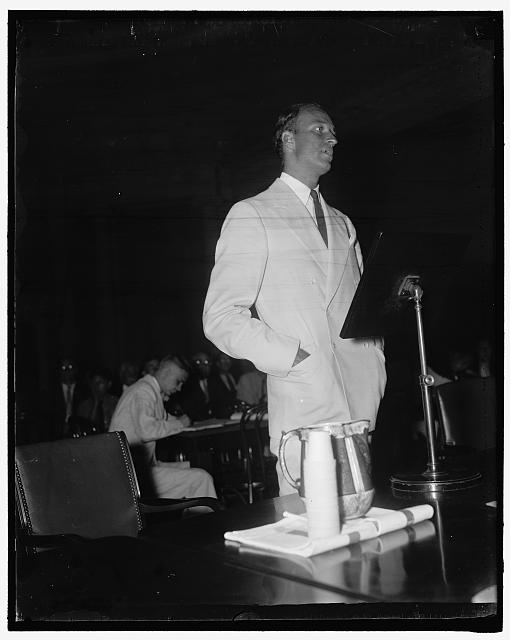 James Roosevelt before Tax Evasion Committee. Washington...