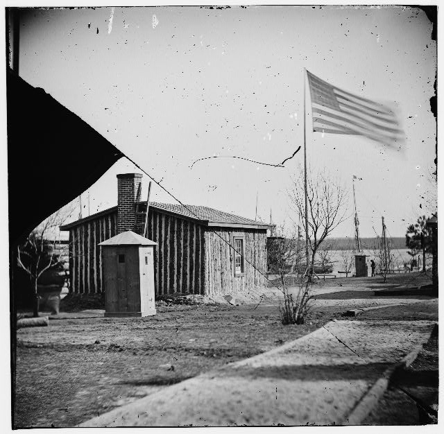 [City Point, Va. Rear view of Gen. Ulysses S. Grant's...