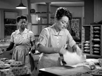 Butterfly McQueen and Joan Crawford