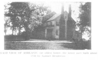 'ASHELAND' built by Samuel Henderson 1740