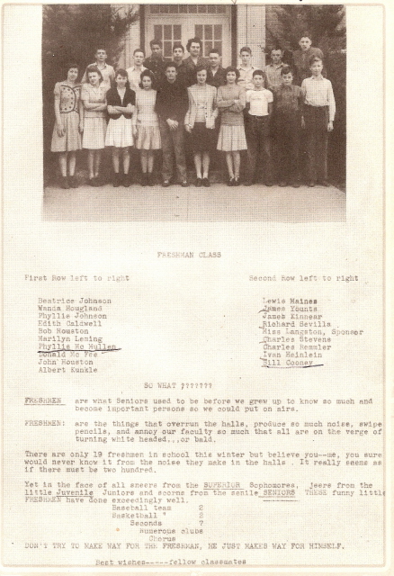 1944 Harrisburg IN High School Freshmen