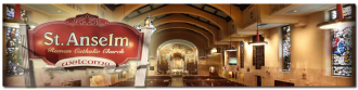 Inside of father's church where his mass was held.