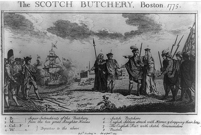 The Scotch Butchery, Boston, 1775
