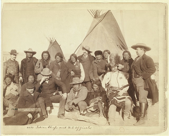 Indian chiefs and U.S. officials [at Pine Ridge, S.D.]