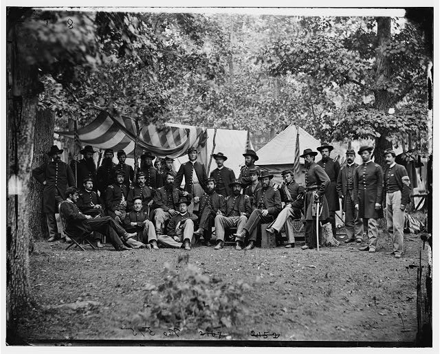 Bealeton, Virginia. Officers of 93d New York Infantry