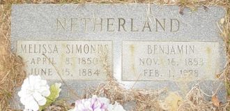 Ben and Melissa Netherland Tombstone