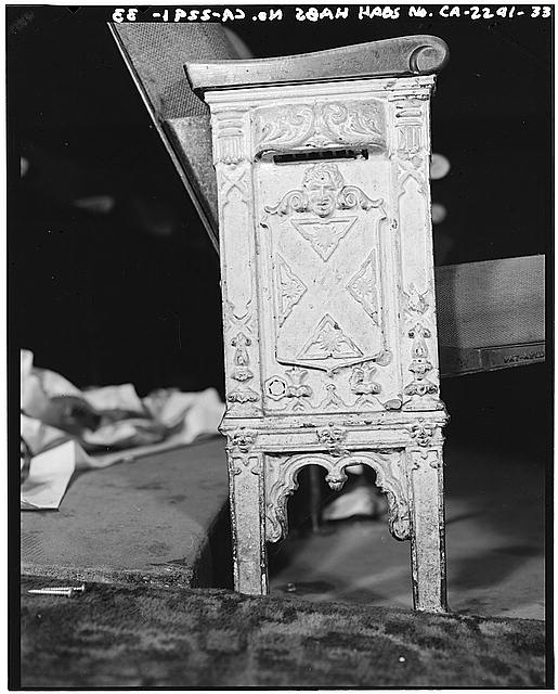 33. March. DETAIL OF METAL WORK ON AISLE SUPPORTS -...