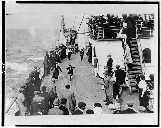 Games on board the Mauretania--June 12, 1911