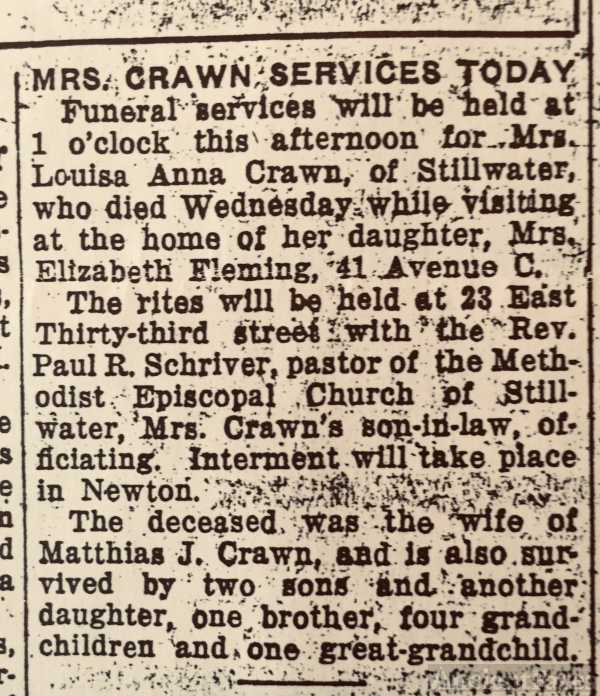 Louisa Rowe Crawn Obituary