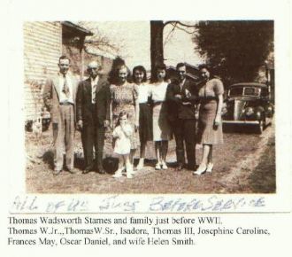 Thomas Wadsworth Starnes and family