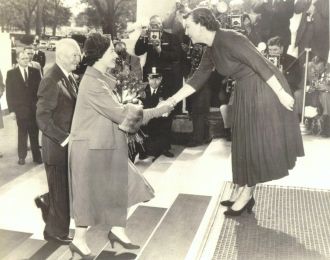 Queen Elizabeth II  & Mamie Eisenhower - White House